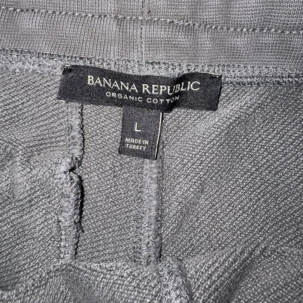 Banana Republic Organic Cotton Sweat Shorts Men's Large Gray Drawstring Casual